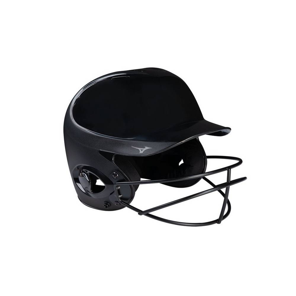 Casco Mizuno MVP Series Solid Batting Helmet with Fastpitch Softball Mask Para Mujer Negros 8375410-